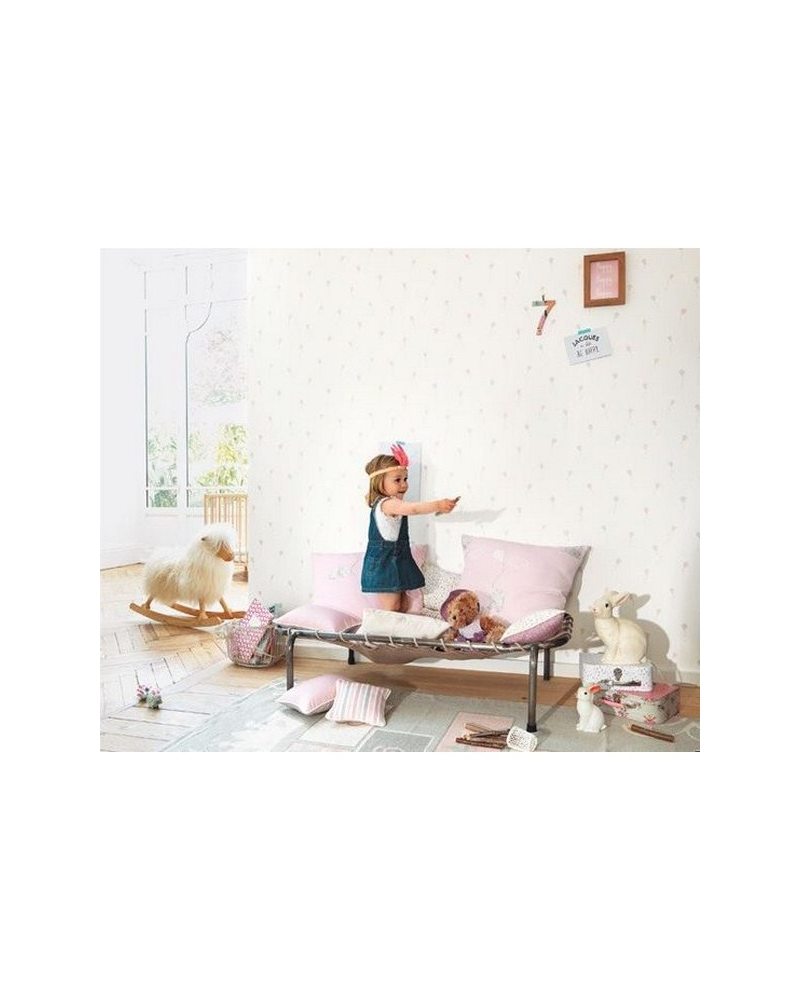 Tela MWS29984228 ELEPHANTS ROSE BEIGE Casadeco