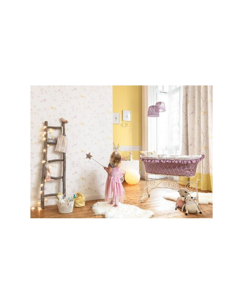 Tela MWS80025224 OISEAUX PARME JAUNE Casadeco