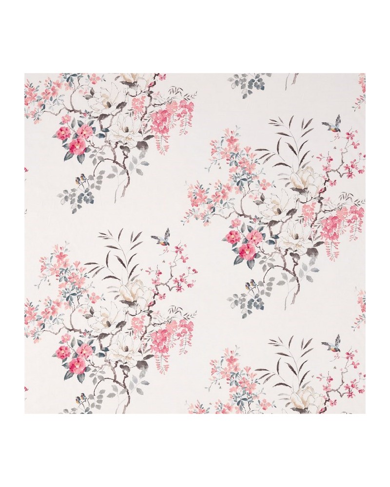 Tela DWAP226295 MAGNOLIA & BLOSSOM Coral-Silver Sanderson
