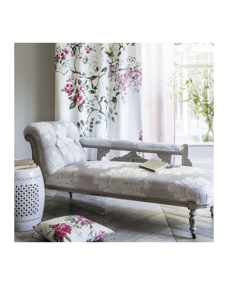Tela DWAP226295 MAGNOLIA & BLOSSOM Coral-Silver Sanderson