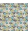Tela HGEO120683 RHYTHM Teal Linden Charcoal Harlequin