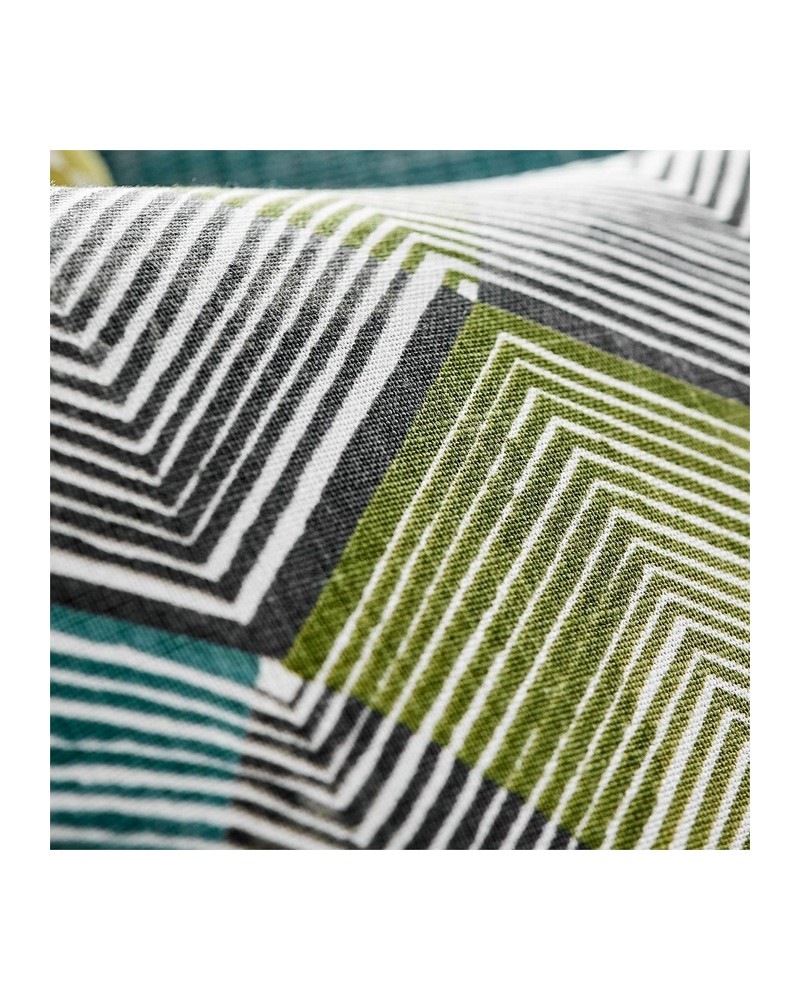 Tela HGEO120683 RHYTHM Teal Linden Charcoal Harlequin