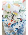 Matisse Leaf French Blue and Coral F916207