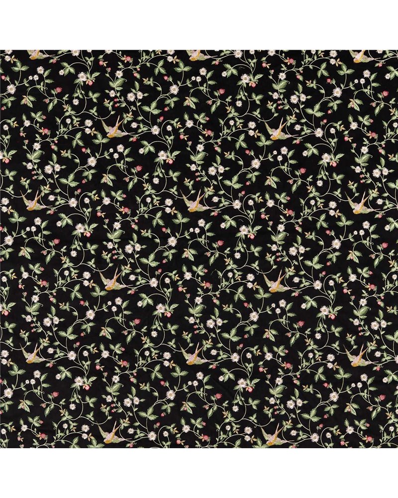 Wild Strawberry Noir Embroidery F1582-01