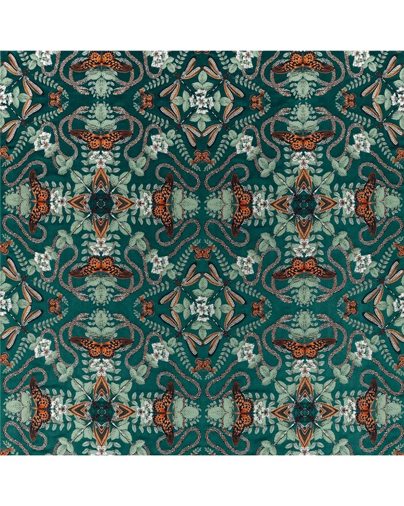 Emerald Forest Teal Jacquard F1581-04