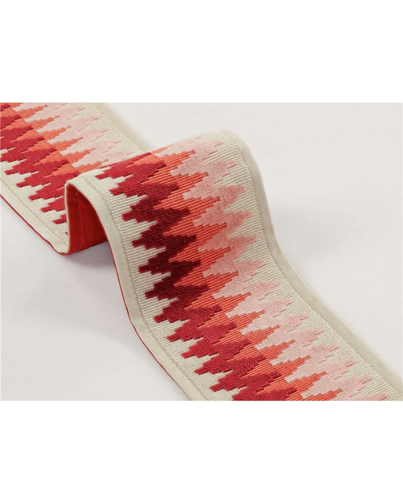 Chevron Braid Poppy Blaze T116-03