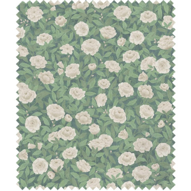 Idyll Roses Linen Union Eau de Nil F121-2010