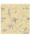 Hummingbirds 100% Silk Gold & Soft Grey F111-1001